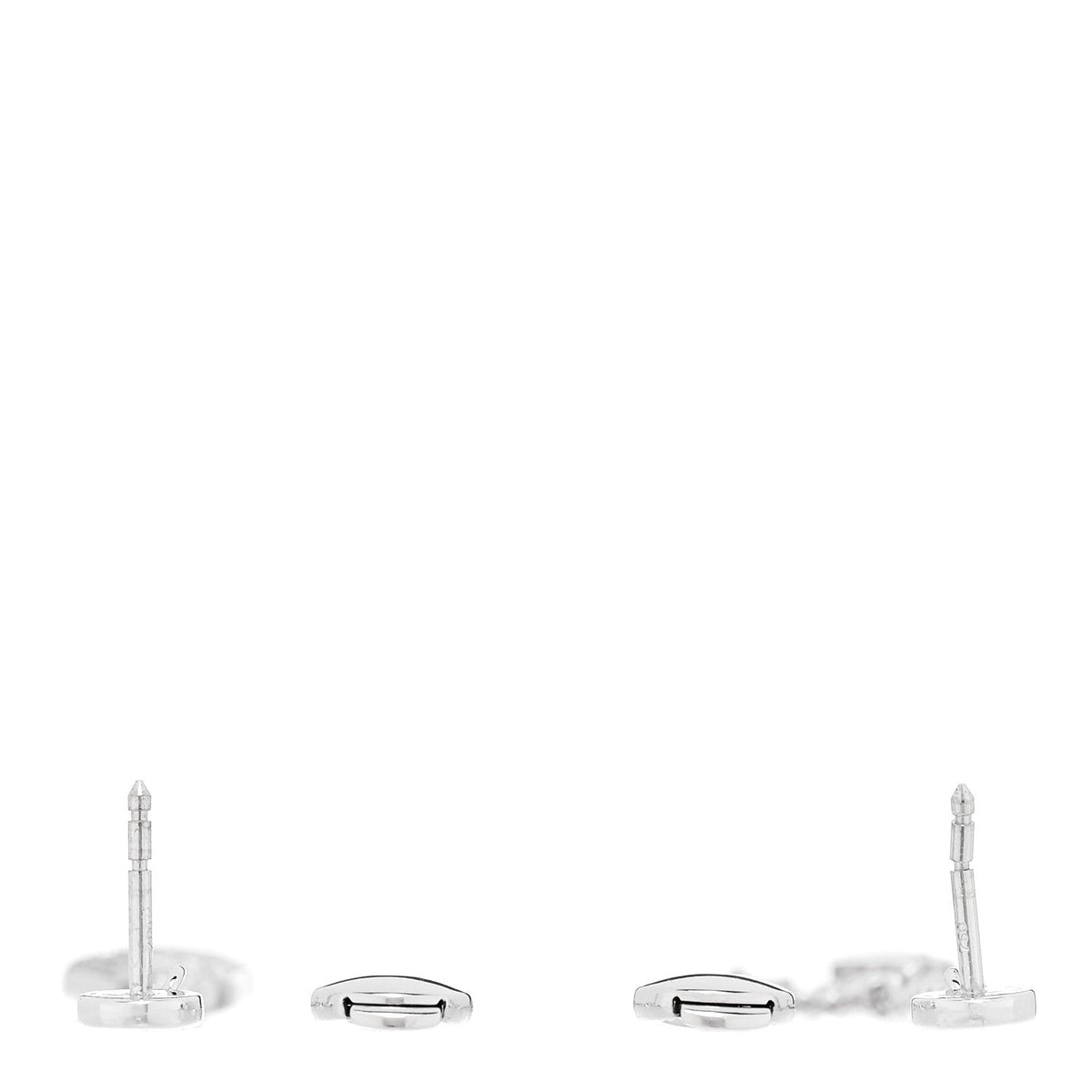 Hermes 18K White Gold Diamond Kelly Clochette Drop Earrings