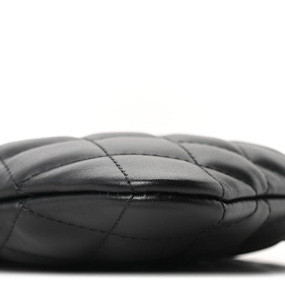 Chanel Lambskin Quilted Uniform Crossbody Bag Black
