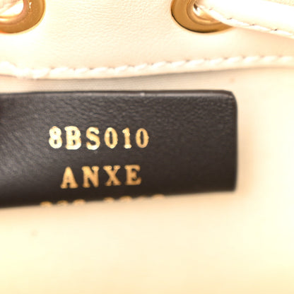 Fendi Canvas Vitello Grace Mini Mon Tresor Bucket Bag Grezzo Pink
