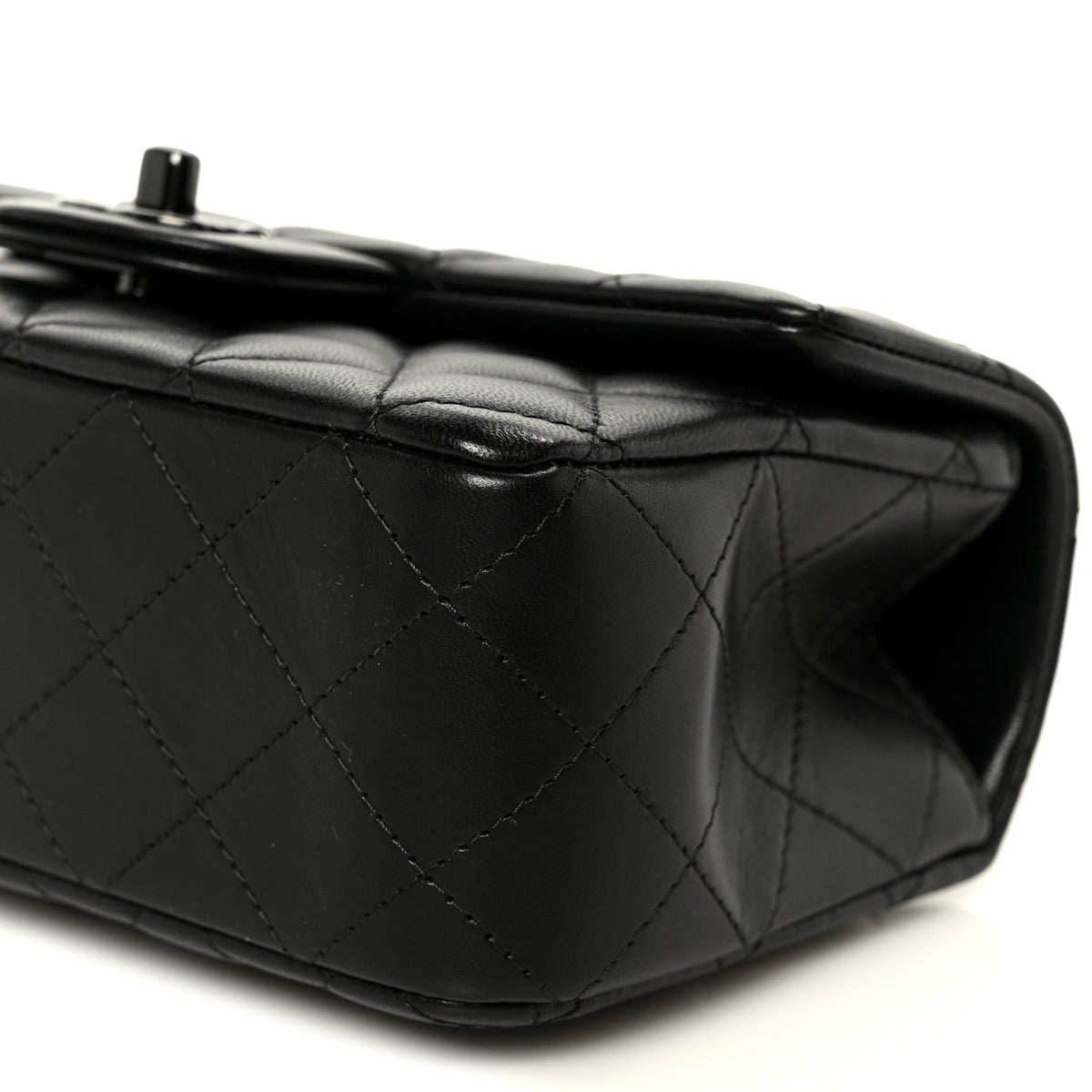Chanel Lambskin Quilted Mini Top Handle Rectangular Flap So Black 1906190