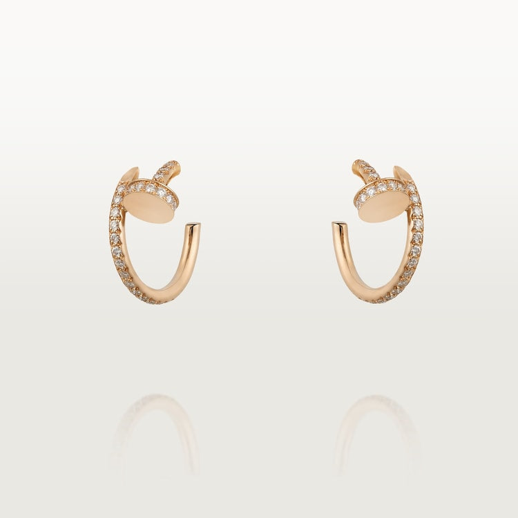 18K Gold Diamonds Cartier Juste un Clou Earrings