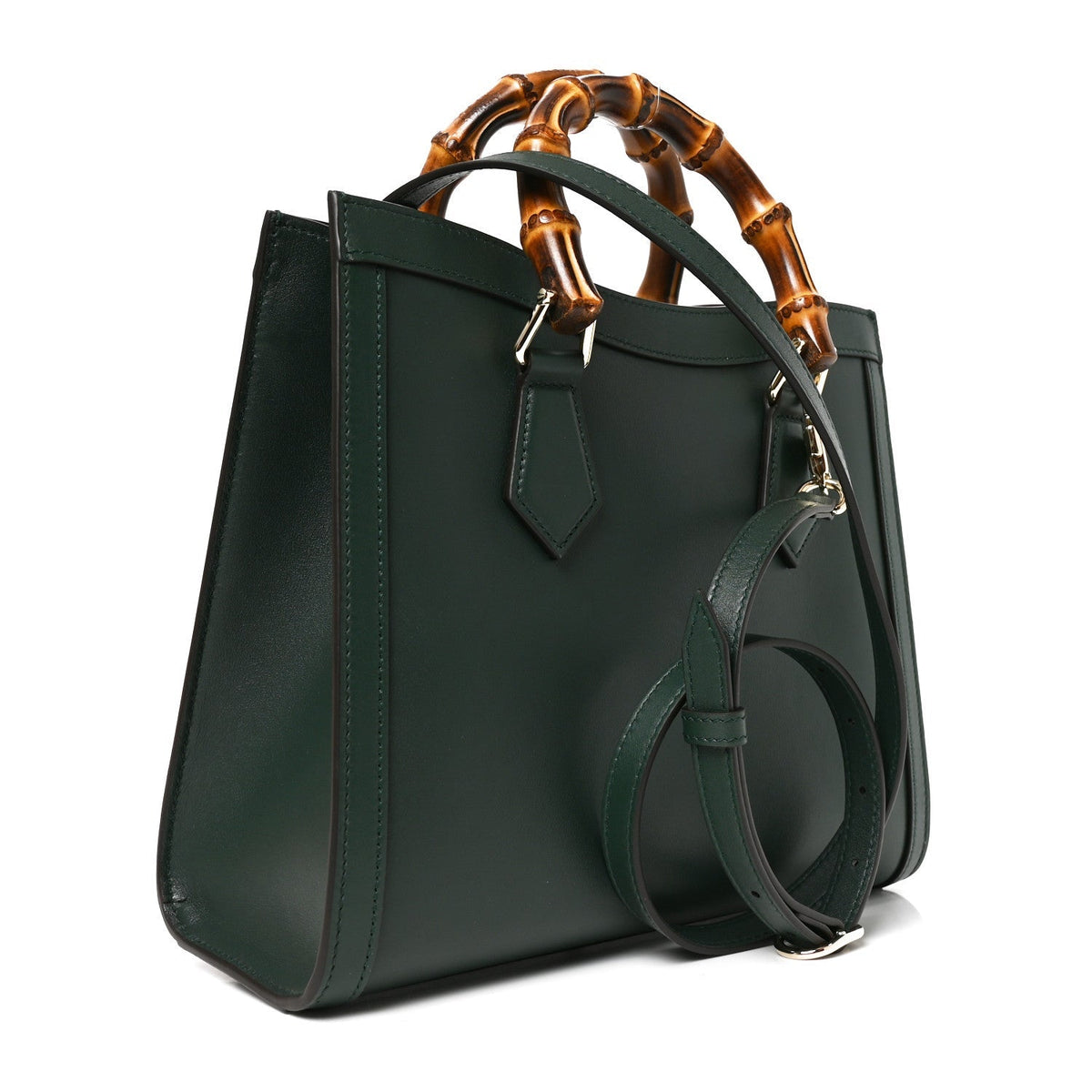 Gucci Sweetbread Calfskin Small Diana Tote Bag Green 1984172