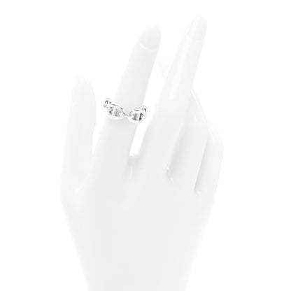 Hermes Sterling Silver PM Chaine d'Ancre Enchainee Band Ring 52 6