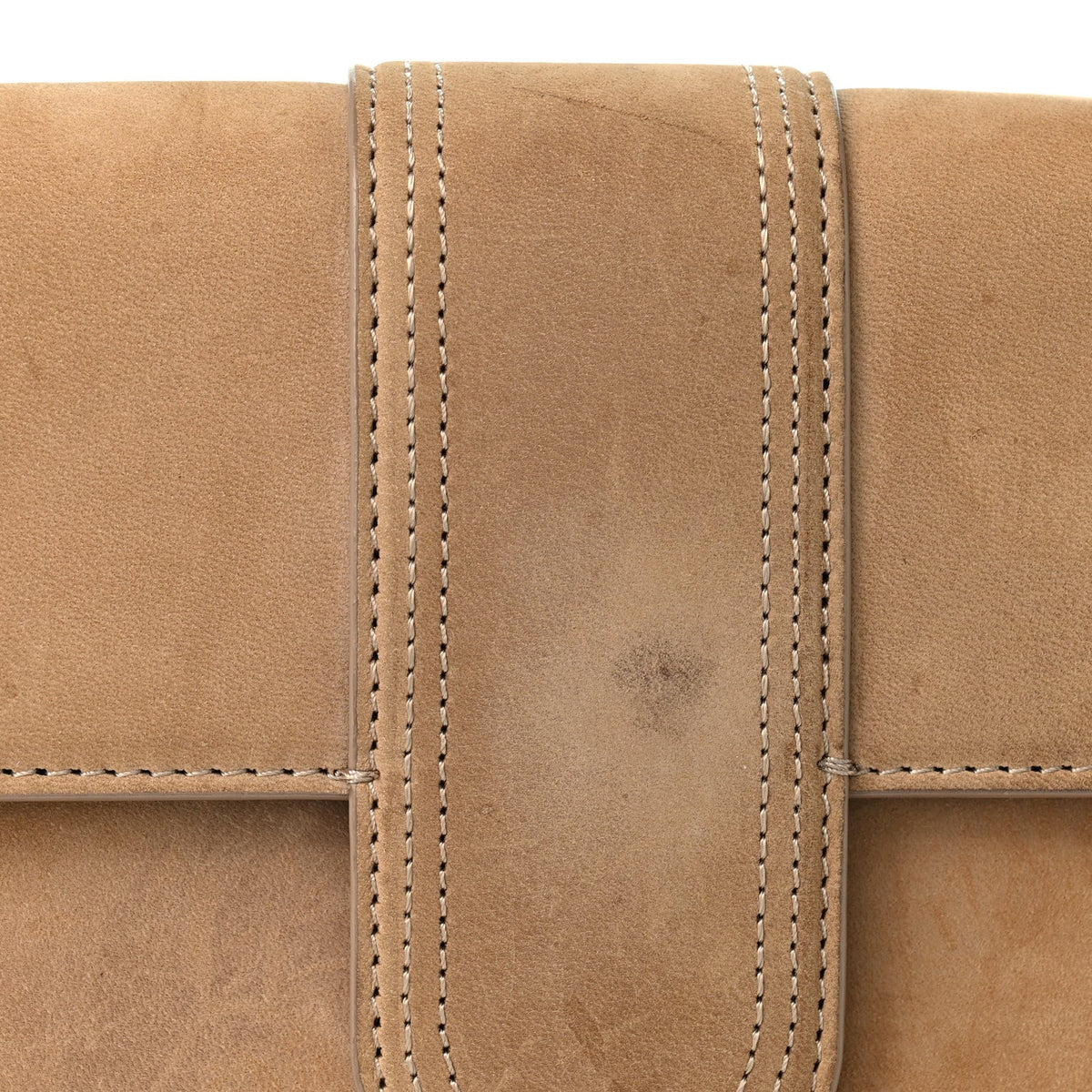 Jacquemus Nubuck Le Grand Bambino Shoulder Bag Dark Beige