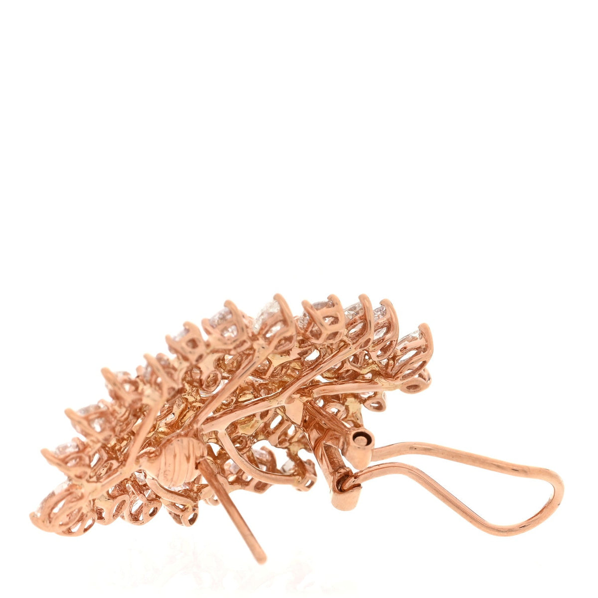 Parker & West by FASHIONPHILE18K Rose Gold Pink Diamond Cluster Earrings