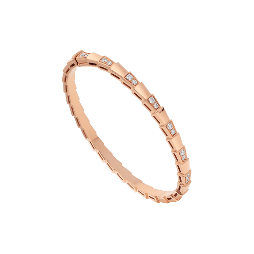 18K Rose Gold Diamonds BVLGARI Serpenti Viper Bracelet