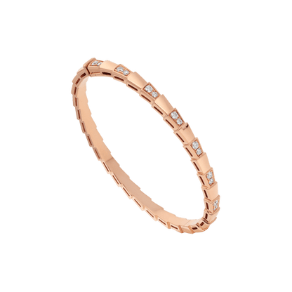 18K Rose Gold Diamonds BVLGARI Serpenti Viper Bracelet