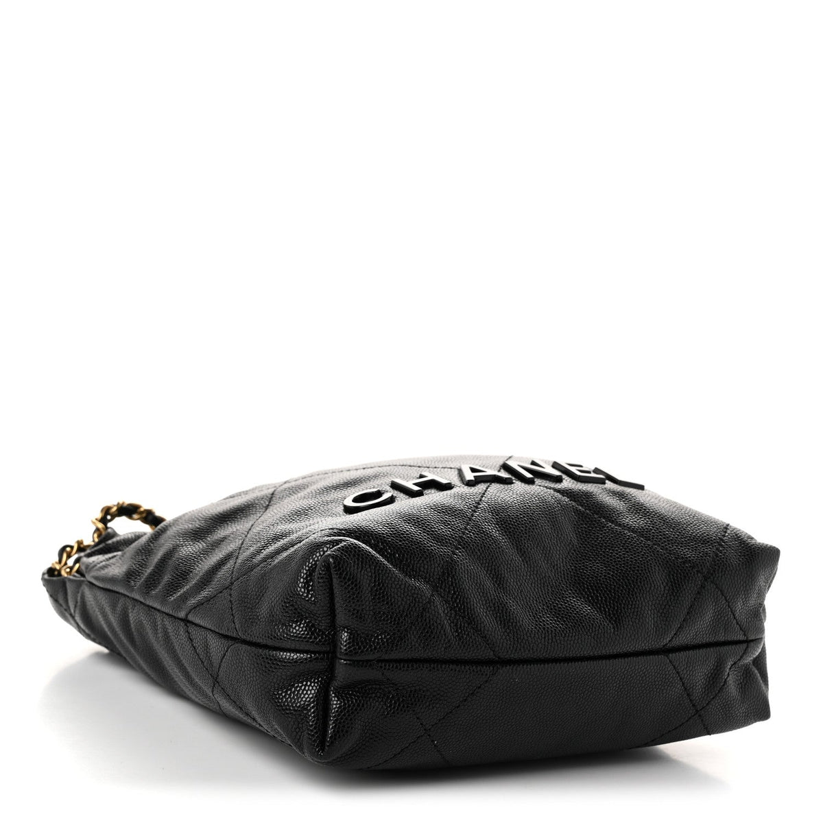 Chanel Shiny Caviar Quilted Monochrome Mini Chanel 22 Black