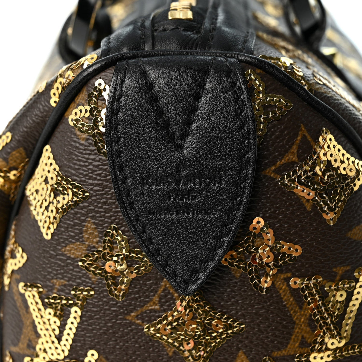 Louis Vuitton Monogram Sequins Eclipse Speedy 28 Gold