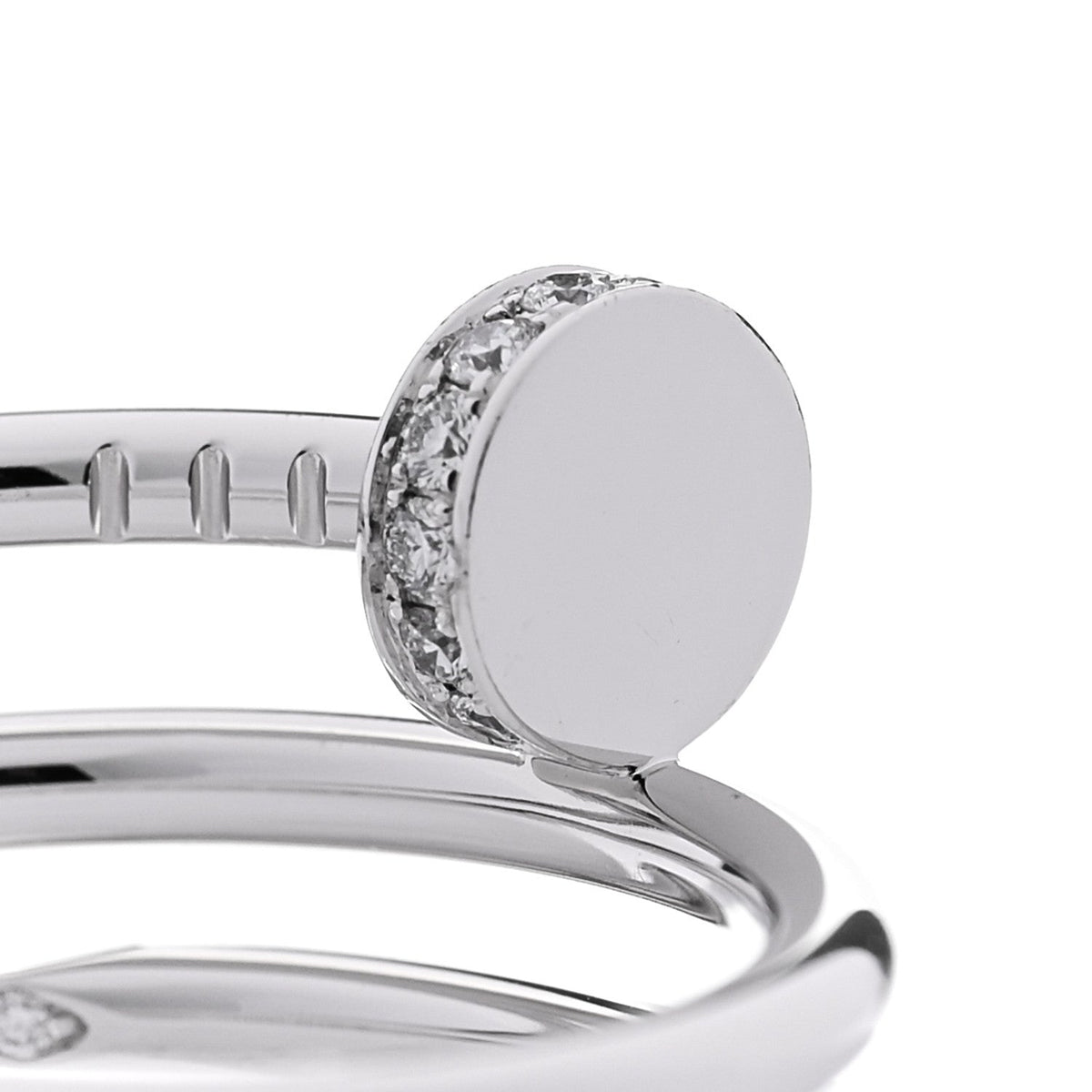 Cartier 18K White Gold Diamond Double Juste Un Clou Ring