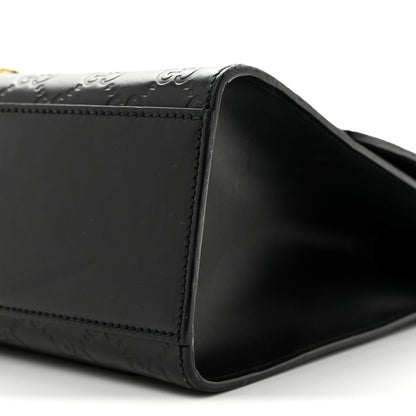 Gucci Guccissima Leather Medium Padlock Shoulder Bag Black