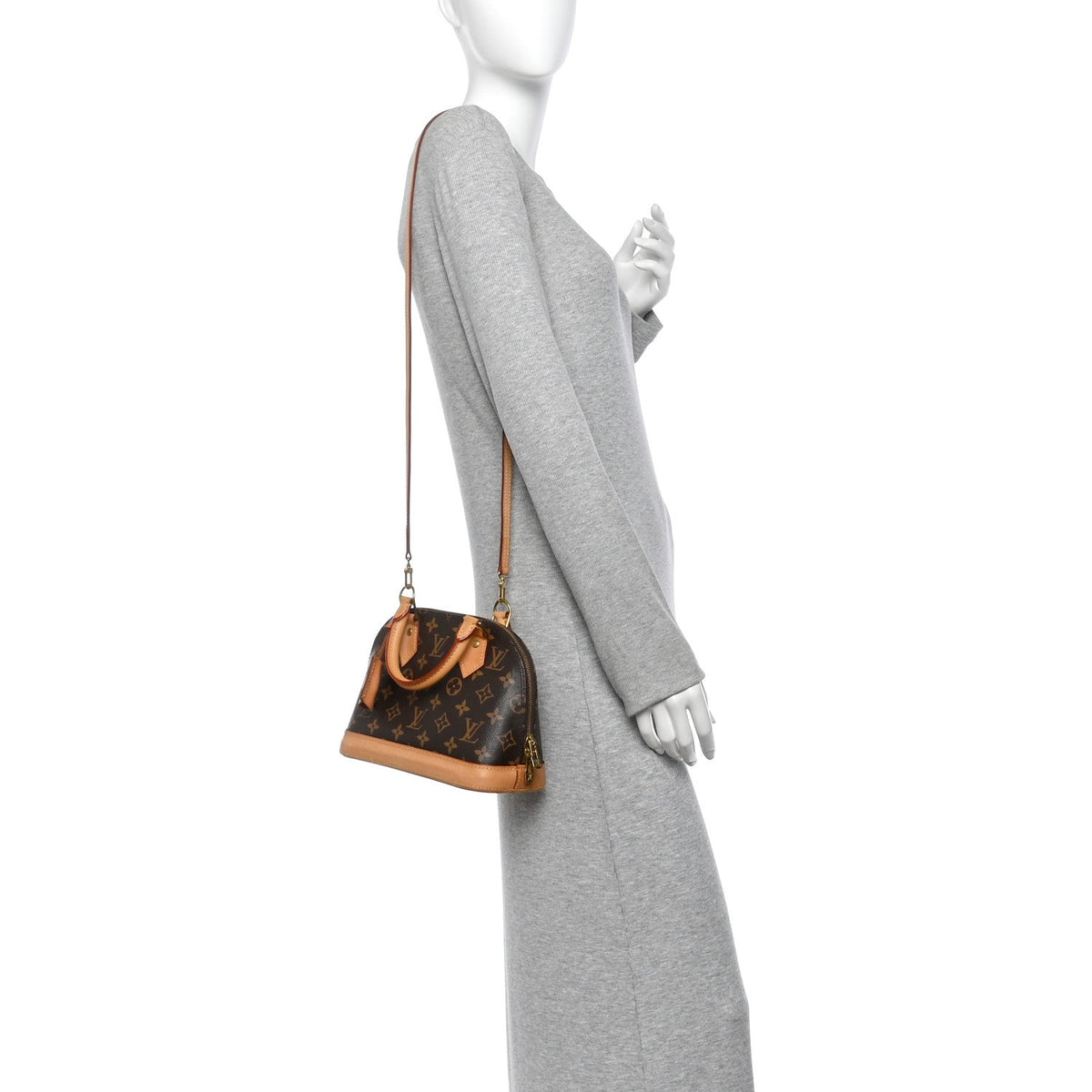 Louis Vuitton Monogram Coated Canvas Alma BB Bag Brown