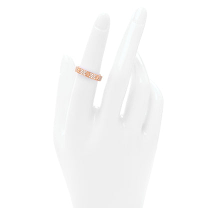 Cartier 18K Pink Gold Diamond 4mm LOVE Wedding Paved Band Ring 52 6