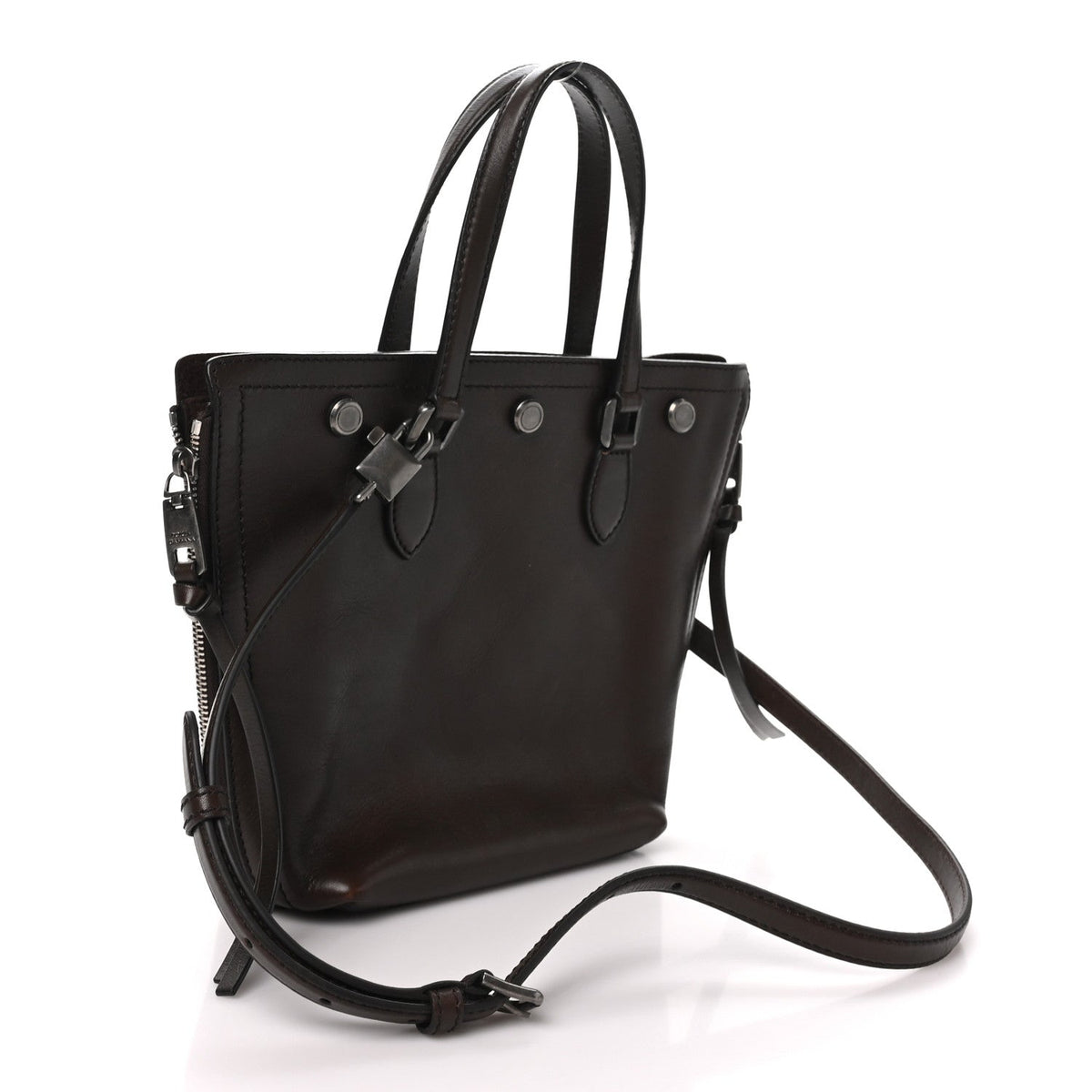Dolce & Gabbana Tempesta Calfskin Atene Shopping Bag Brown