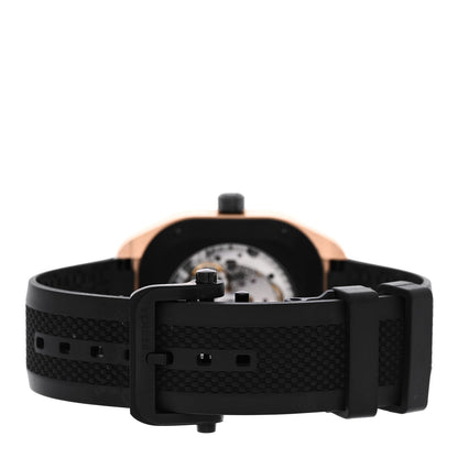 Hermes Titanium 18K Rose Gold Rubber 39mm H08 Automatic Watch Black