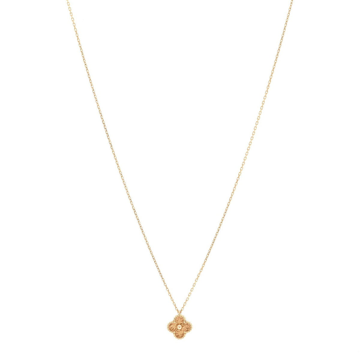 Van Cleef & Arpels 18K Rose Gold Sweet Alhambra Pendant Necklace