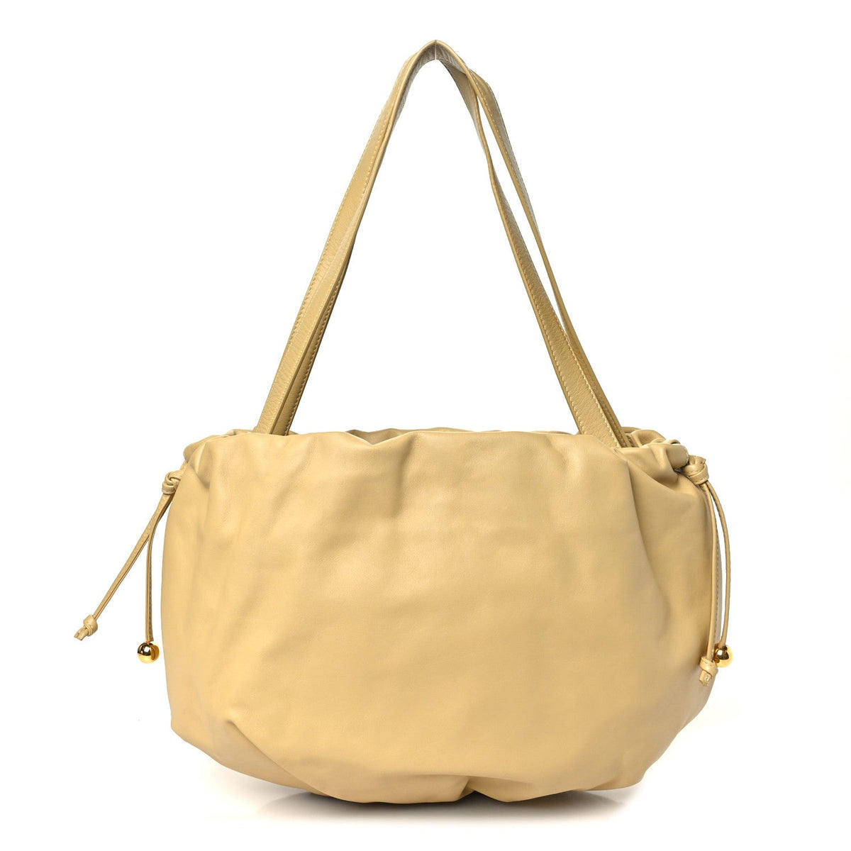 Bottega Veneta Nappa The Bulb Shoulder Clutch Tapioca