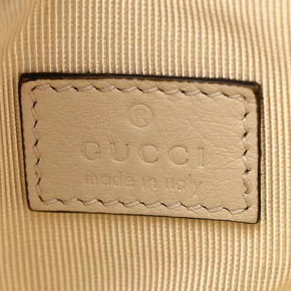 Gucci Calfskin Monochrome Small GG Marmont Shoulder Bag Ivory