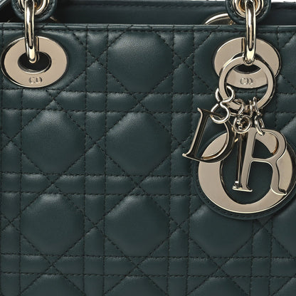 Christian Dior Lambskin Cannage Small My ABCDior Lady Dior Dark Green