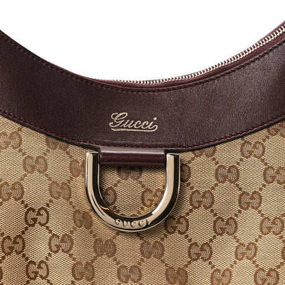 Gucci Metallic Monogram Large D Gold Hobo Purple
