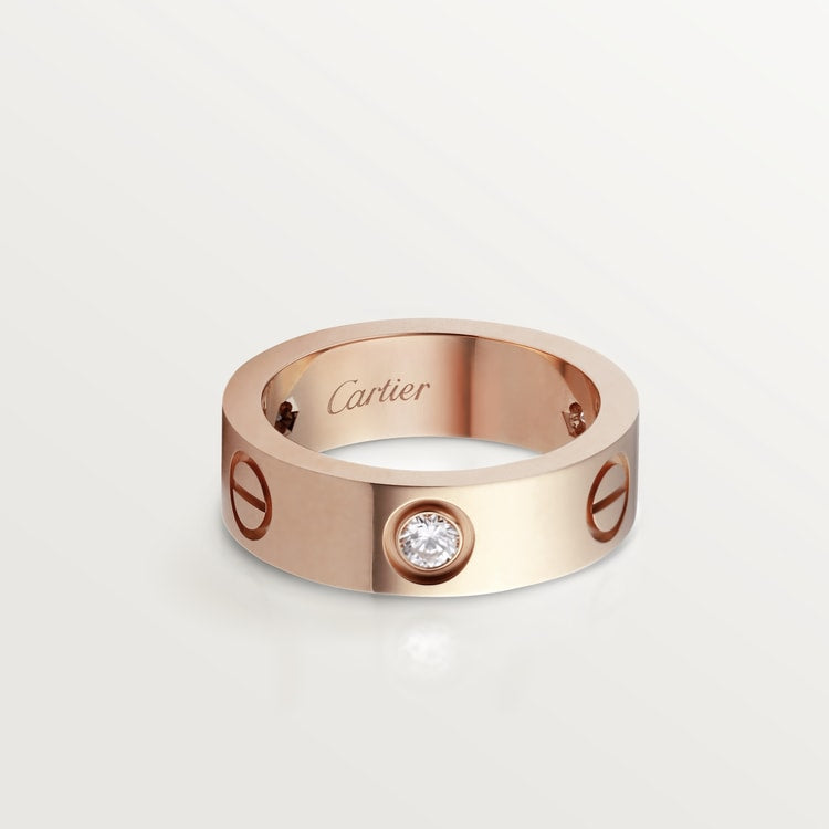 18K Gold 3 Diamonds Cartier Love Ring