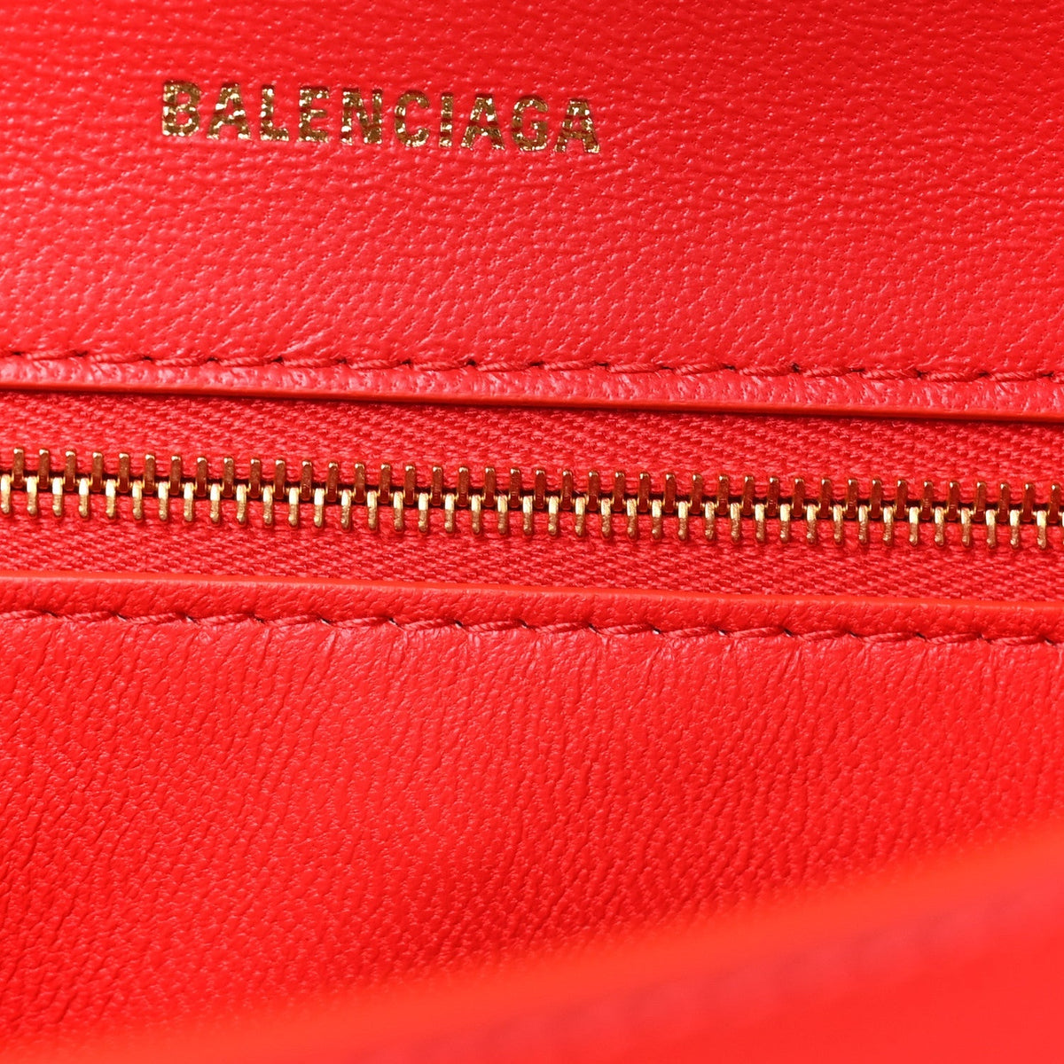 Balenciaga Shiny Box Calfskin Small Hourglass Top Handle Bag Bright Red