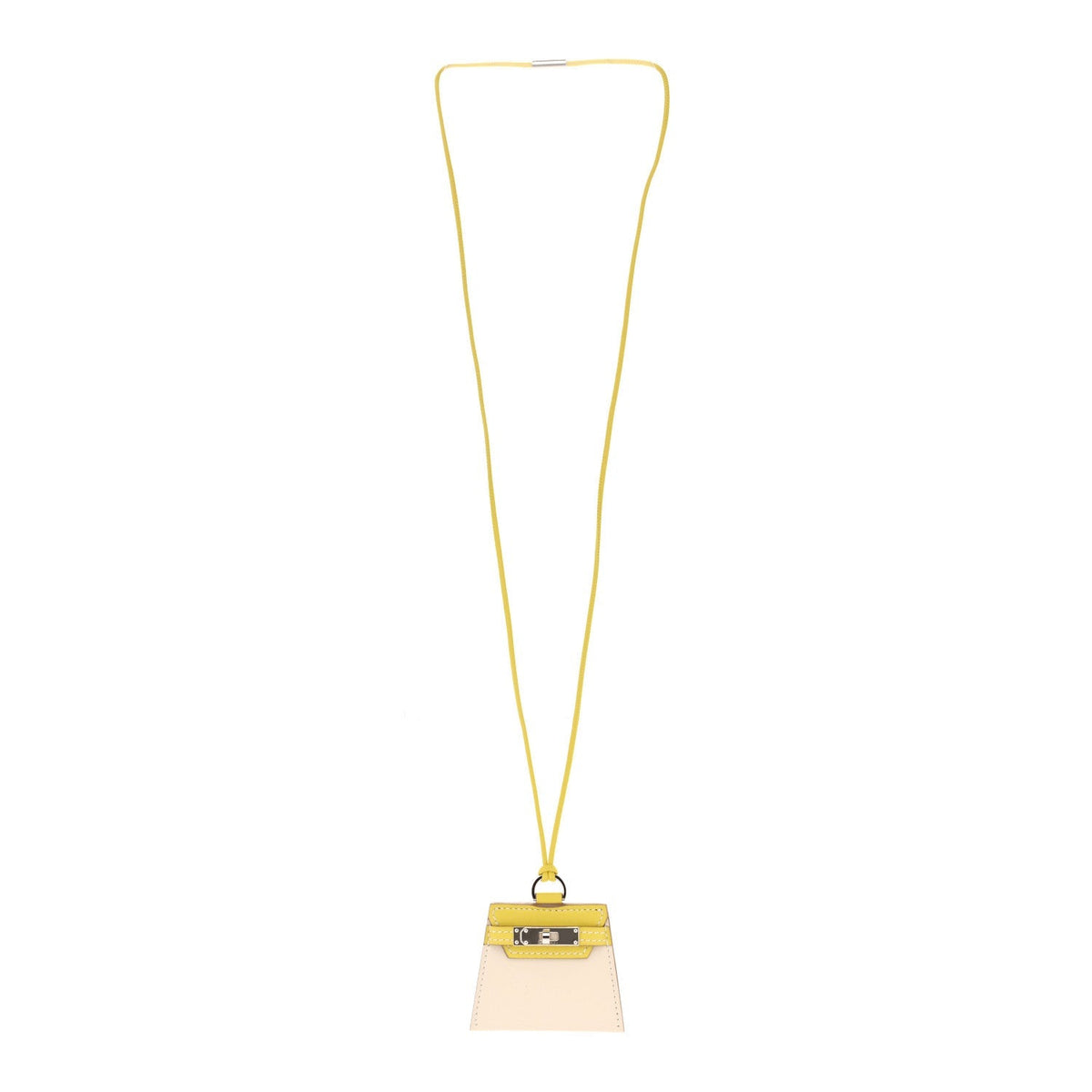 Hermes Swift Monpetit Small Kelly Pendant Necklace Nata Lime