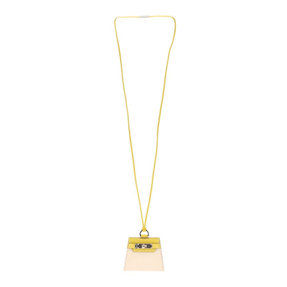Hermes Swift Monpetit Small Kelly Pendant Necklace Nata Lime
