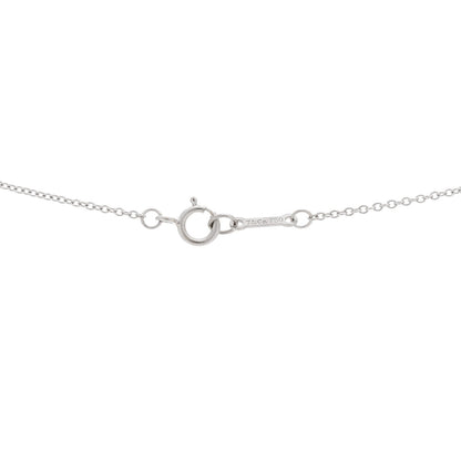 Tiffany 18K White Gold Diamond Cut Out Heart Pendant Necklace