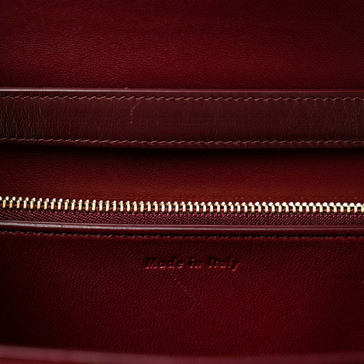 Celine Box Calfskin Medium Classic Box Flap Bag Burgundy