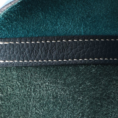 Hermes Taurillon Clemence Casaque Picotin Lock 18 PM Vert Bosphore Deep Bleu