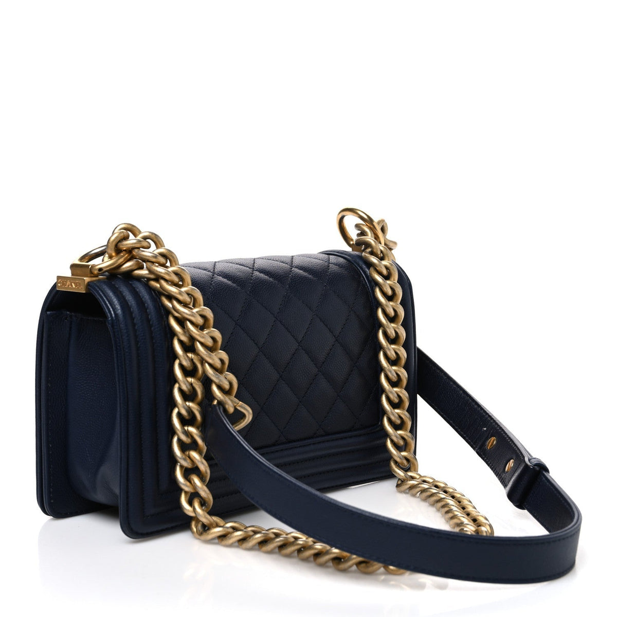 Chanel Caviar Quilted Small Boy Flap Navy