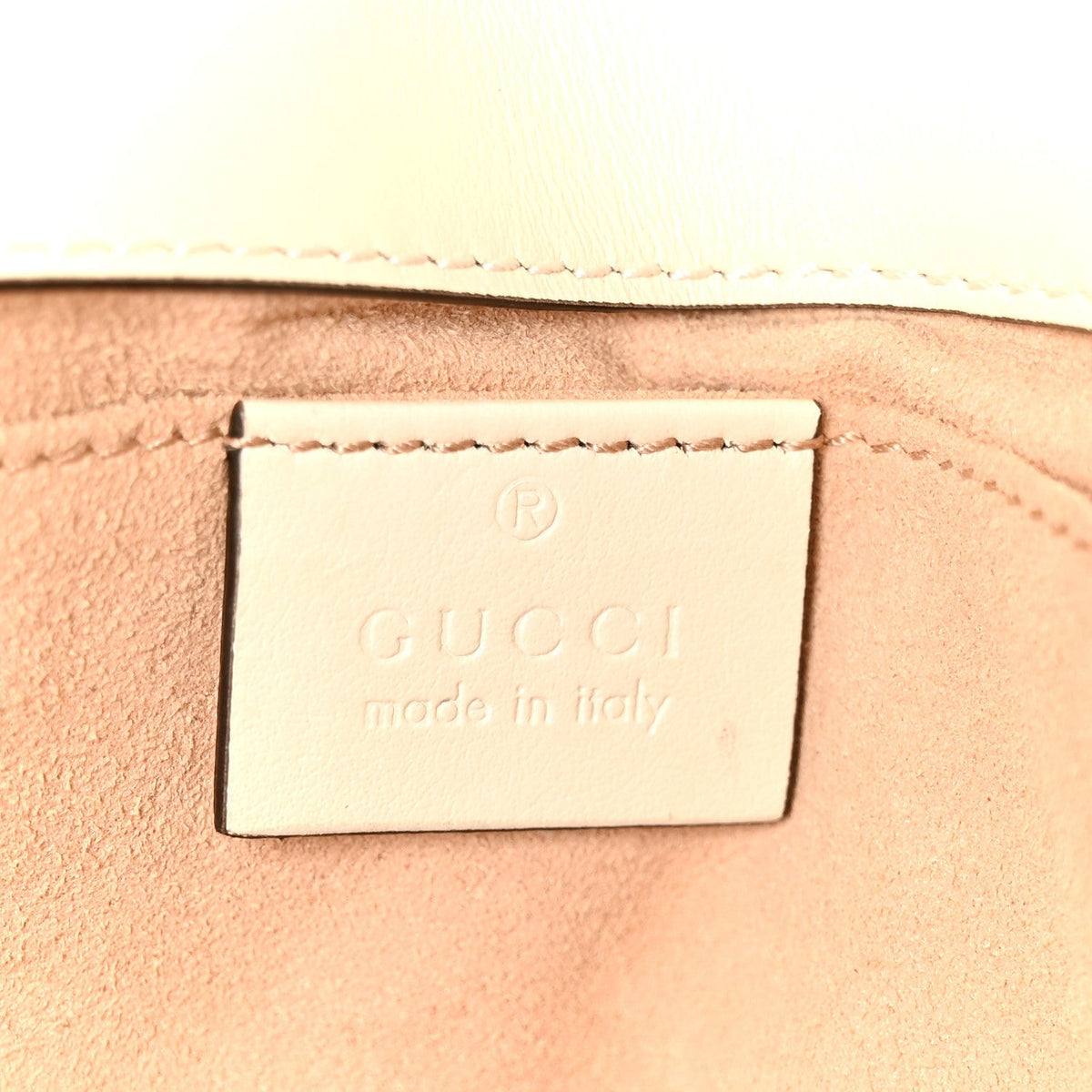 Gucci Calfskin Matelasse Mini GG Marmont Shoulder Bag White