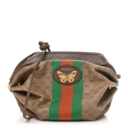 Gucci GG Supreme Web Butterfly Candy Crossbody Beige New Acero
