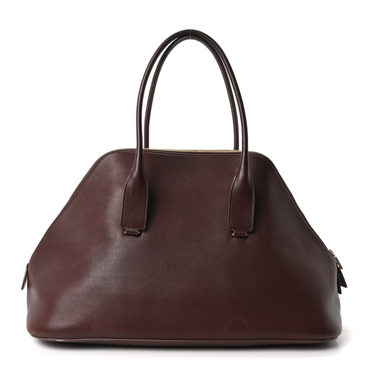 The Row Polished Saddle Calfskin Large Devon Bag Burgundy 1944229