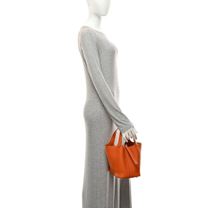 Hermes Taurillon Clemence Picotin Lock 18 PM Orange
