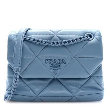 Prada Nappa Triangle Stitched Small Spectrum Bag Astrale