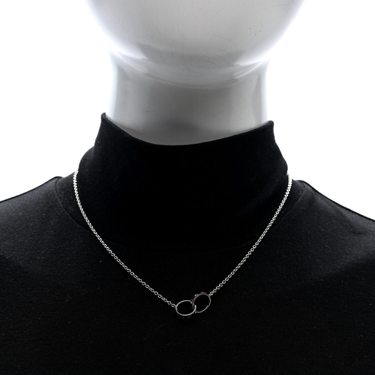 Cartier 18K White Gold Interlocking LOVE Necklace