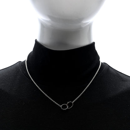 Cartier 18K White Gold Interlocking LOVE Necklace