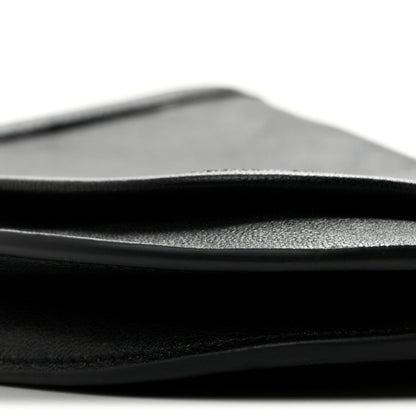 Celine Shiny Lambskin Soft Triomphe Besace Bag Black