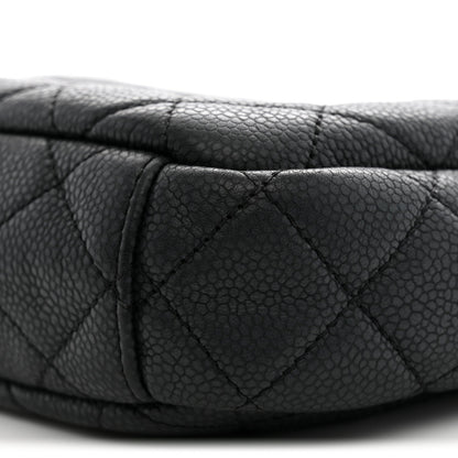 Chanel Iridescent Caviar Quilted Small Coco Tassel Camera Case Black