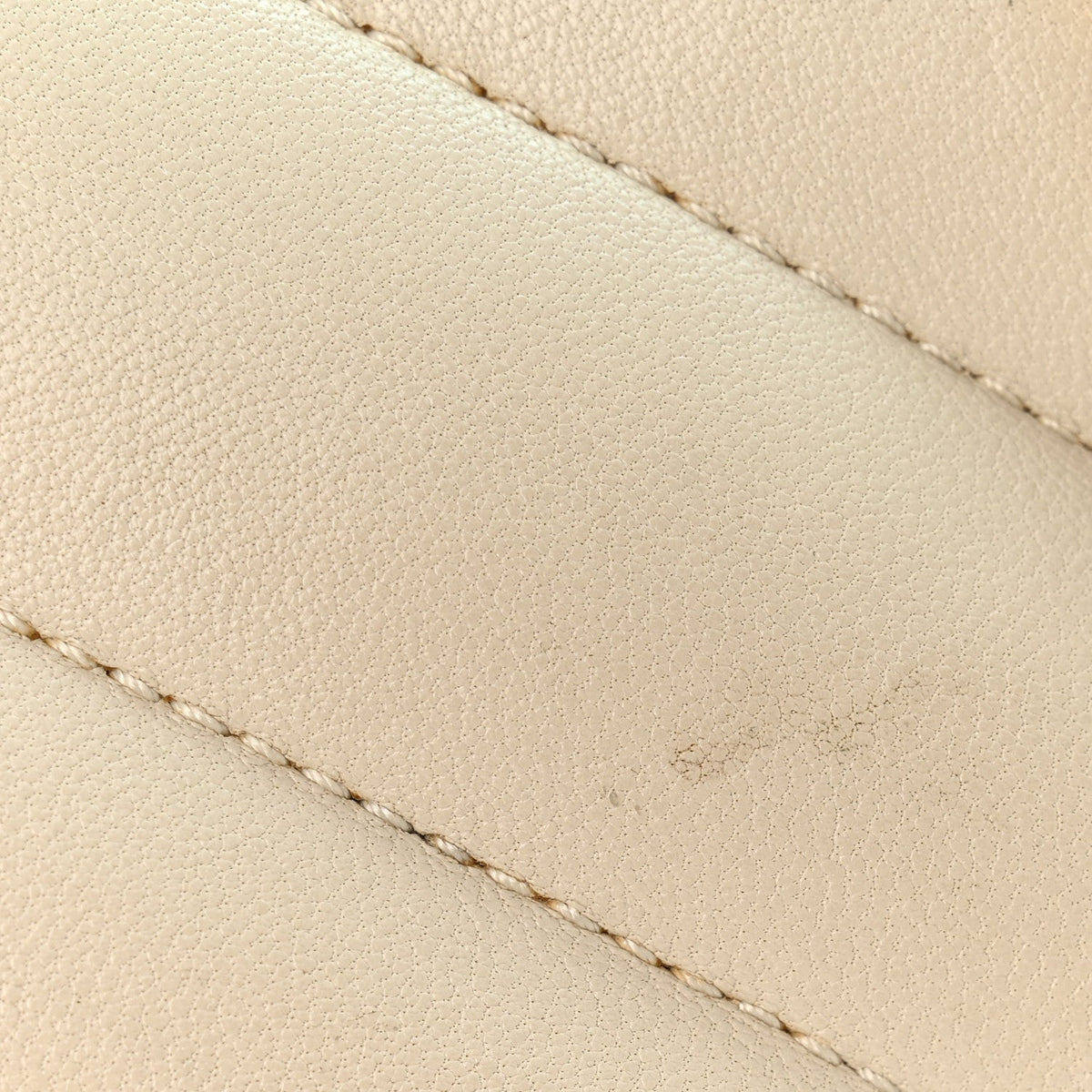 Saint Laurent Lambskin Chevron Quilted Mini LouLou Crema Soft
