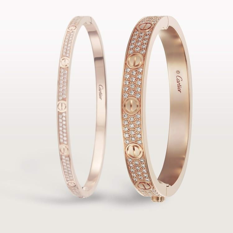 18K Gold Diamonds Cartier Love Bracelet