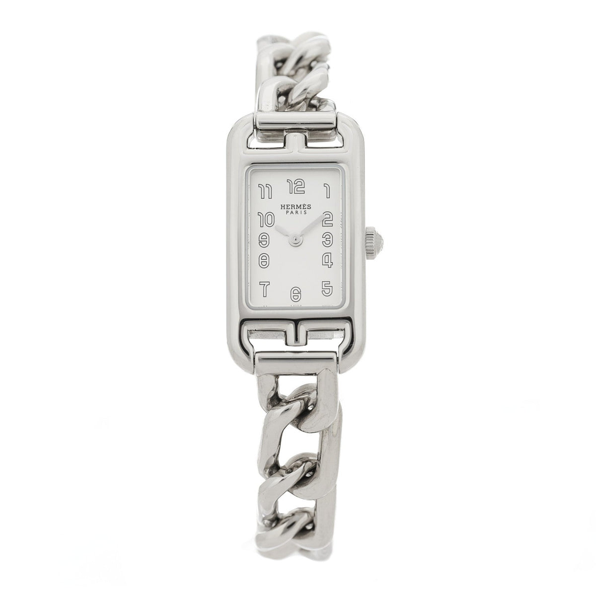 Hermes Stainless Steel Women's 17mm Nantucket Watch Silver