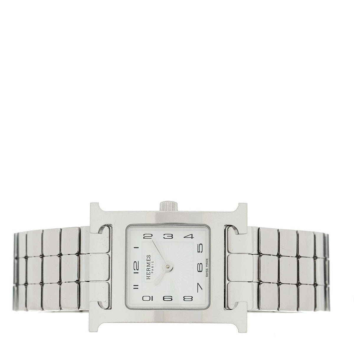 Hermes Stainless Steel 21mm Heure H Watch White