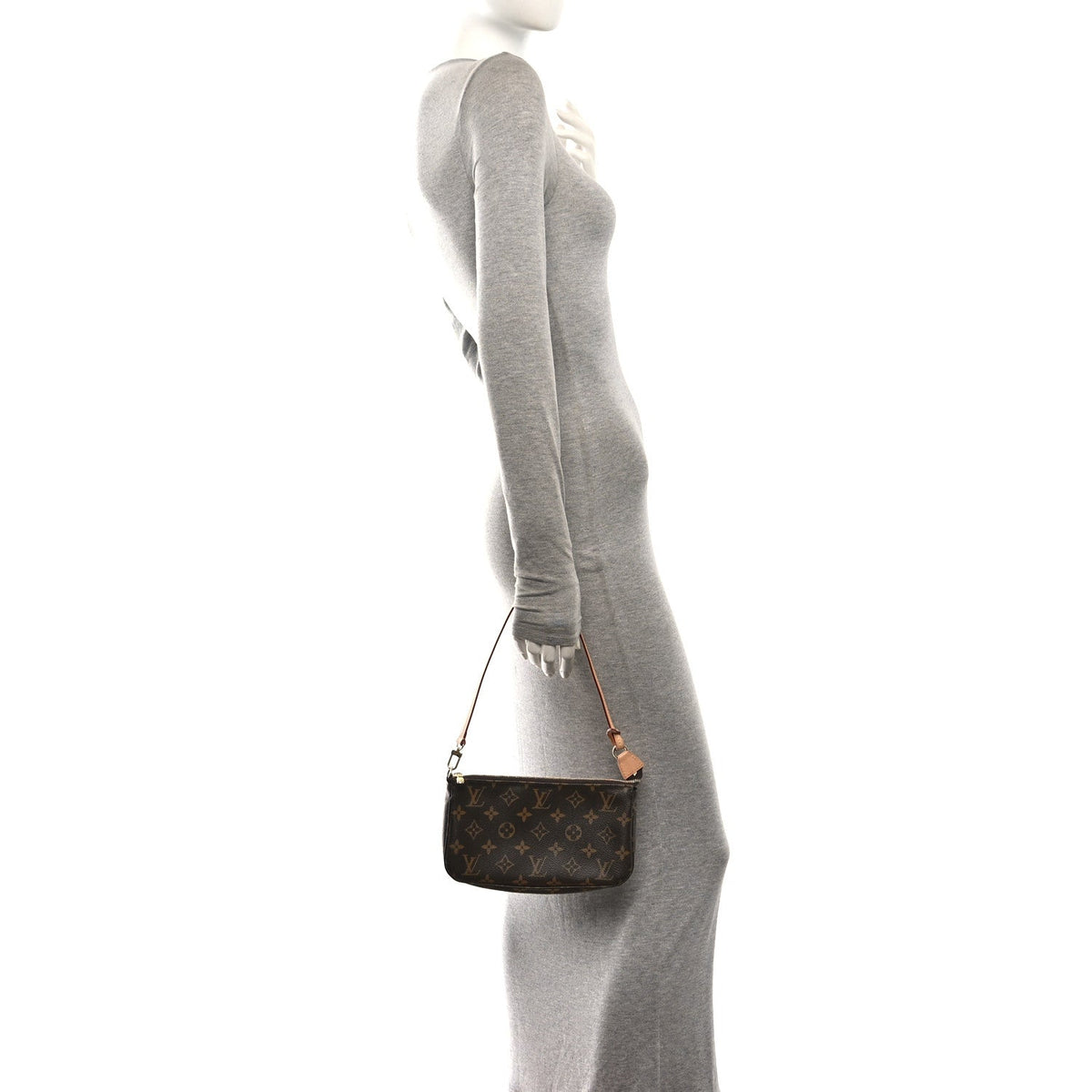 Louis Vuitton Monogram Coated Canvas Pochette Accessories NM Brown