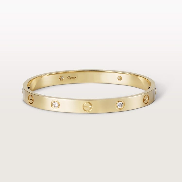 18K Gold Diamonds Cartier Love Bracelet