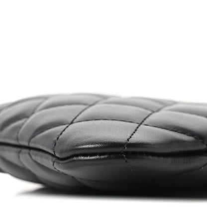 Chanel Lambskin Quilted Uniform Crossbody Bag Black