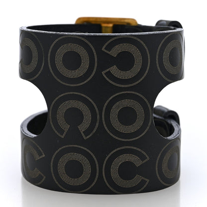 Chanel Calfskin Coco Double Buckle Bracelet Black