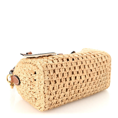 Louis Vuitton Raffia Nano Speedy Natural Tan